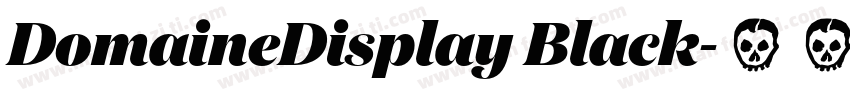 DomaineDisplay Black字体转换